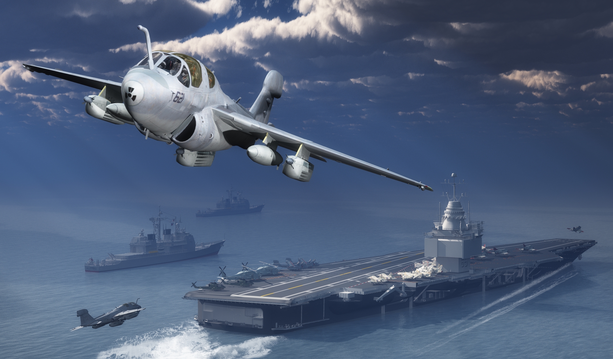 现代航空母舰彩绘收录