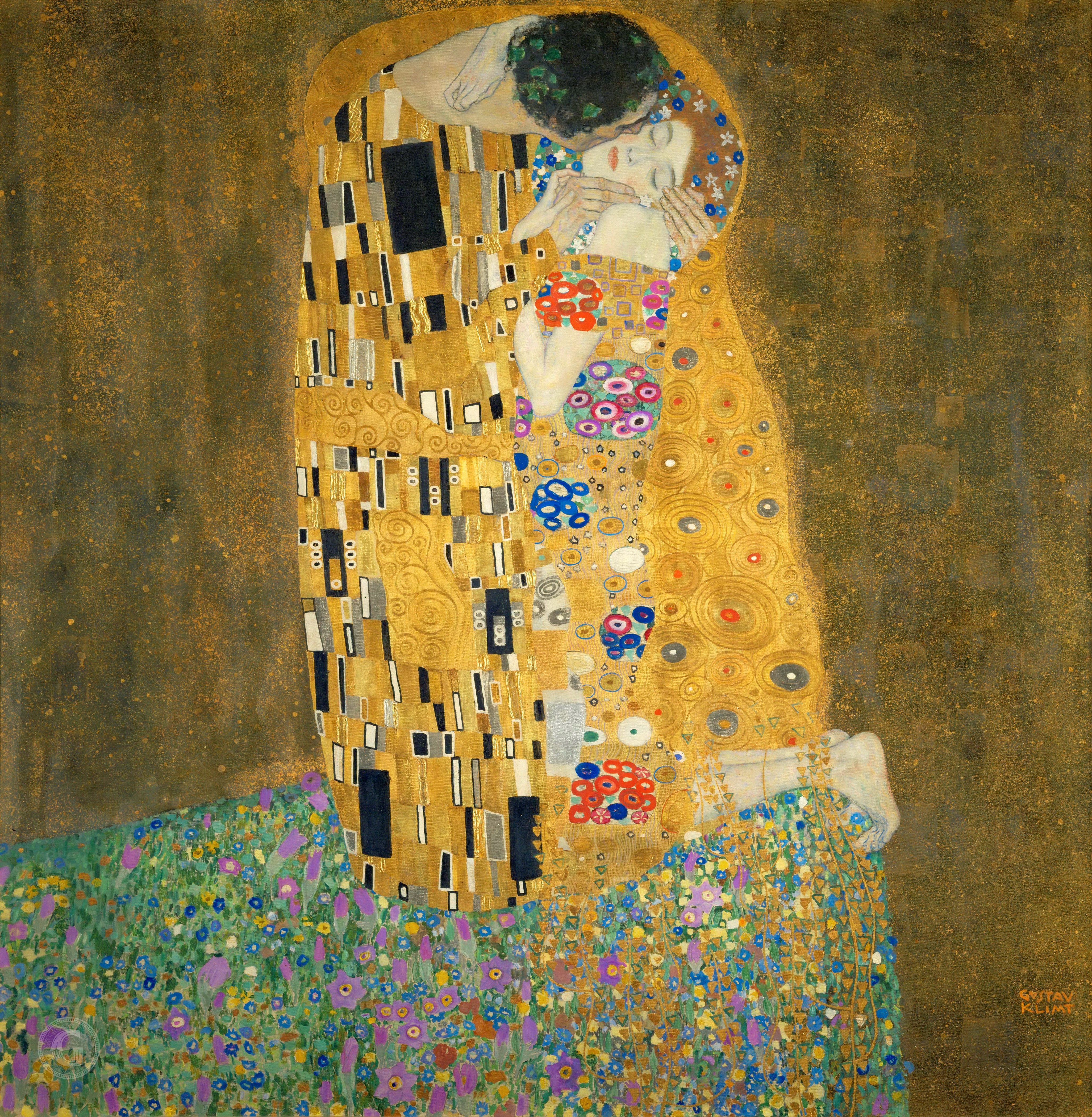 《吻 the kiss》古斯塔夫·克里姆特 gustav klimt