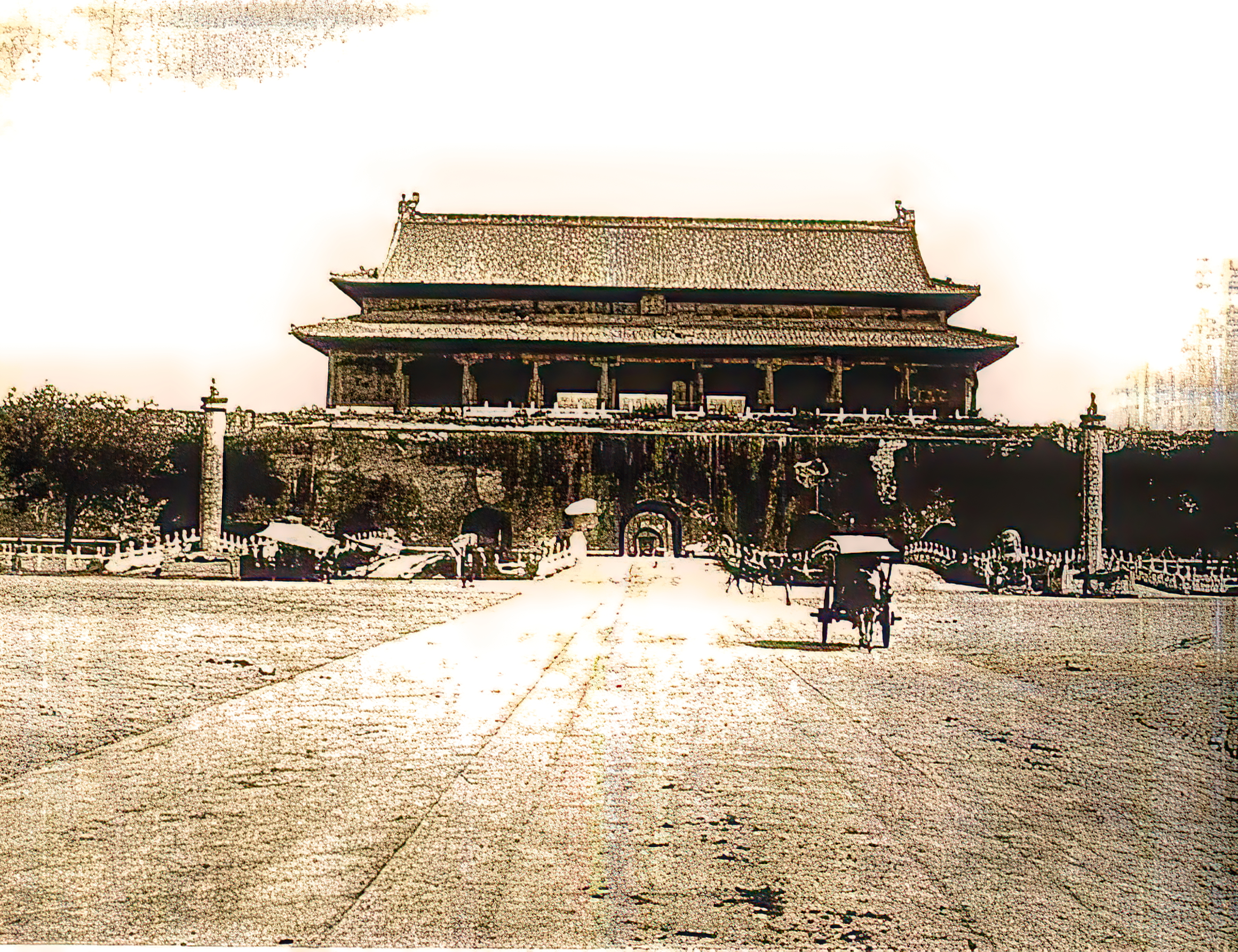 转载文章帝京旧影100年前故宫最珍贵的黑白图片集持续更新运用ai软件