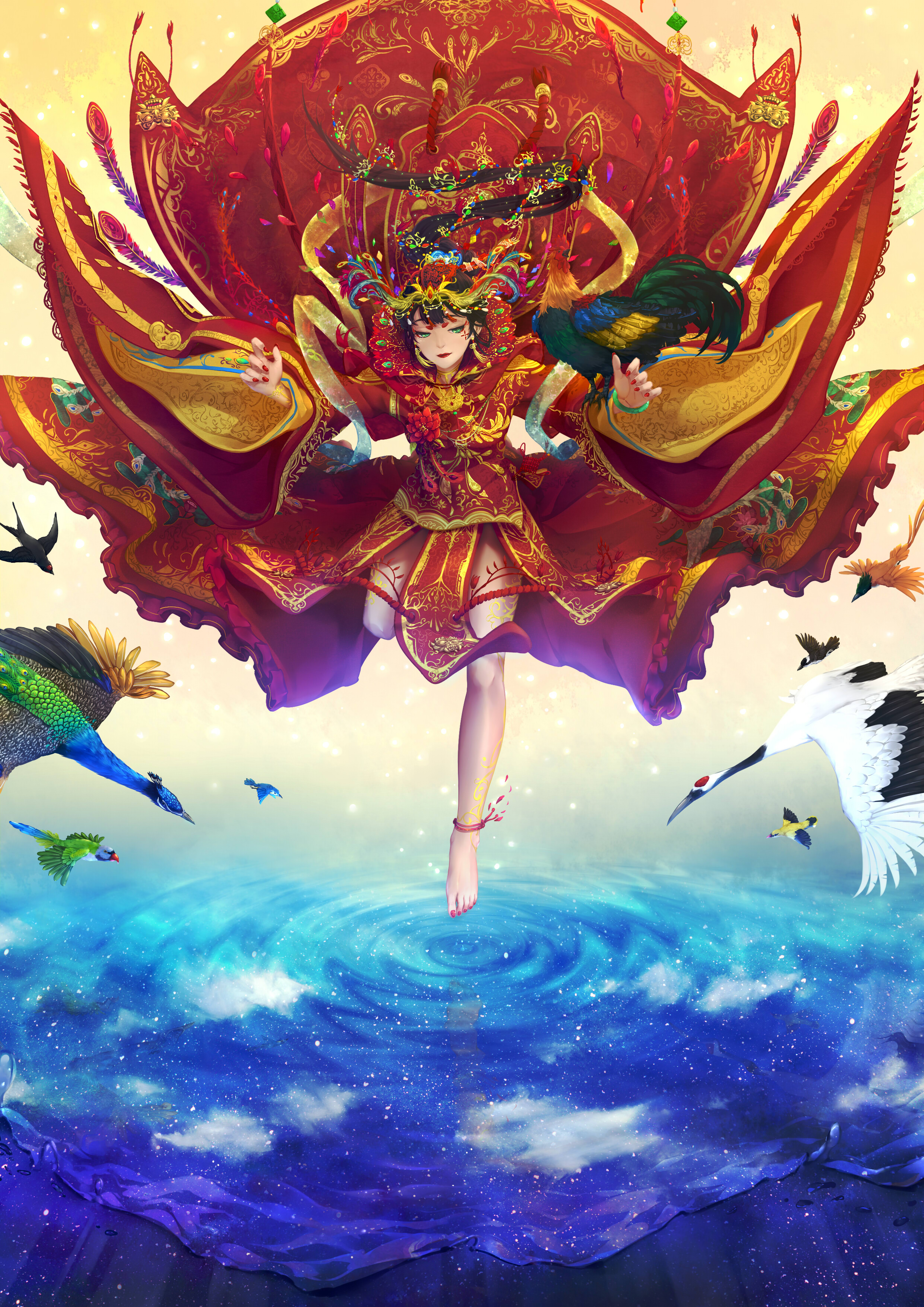 【原创板绘】景星凤凰【60小时的精雕细琢】