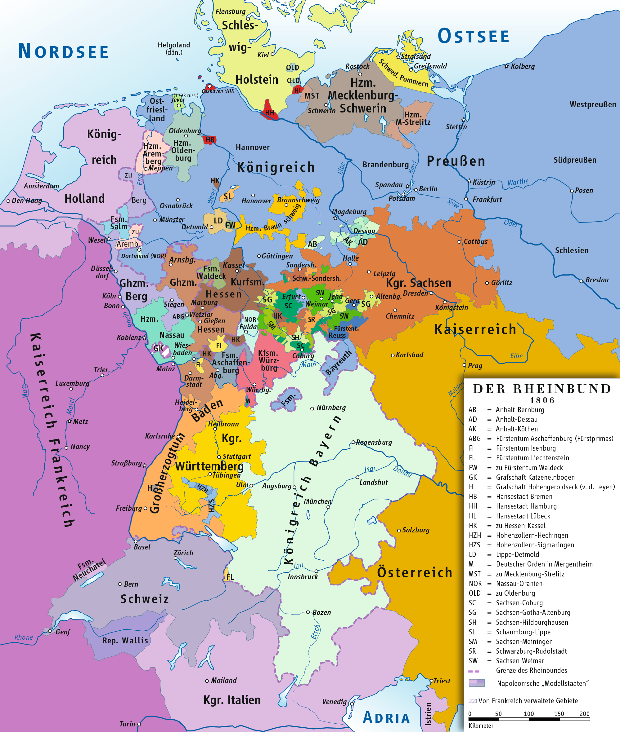 莱茵兰地区地图图片