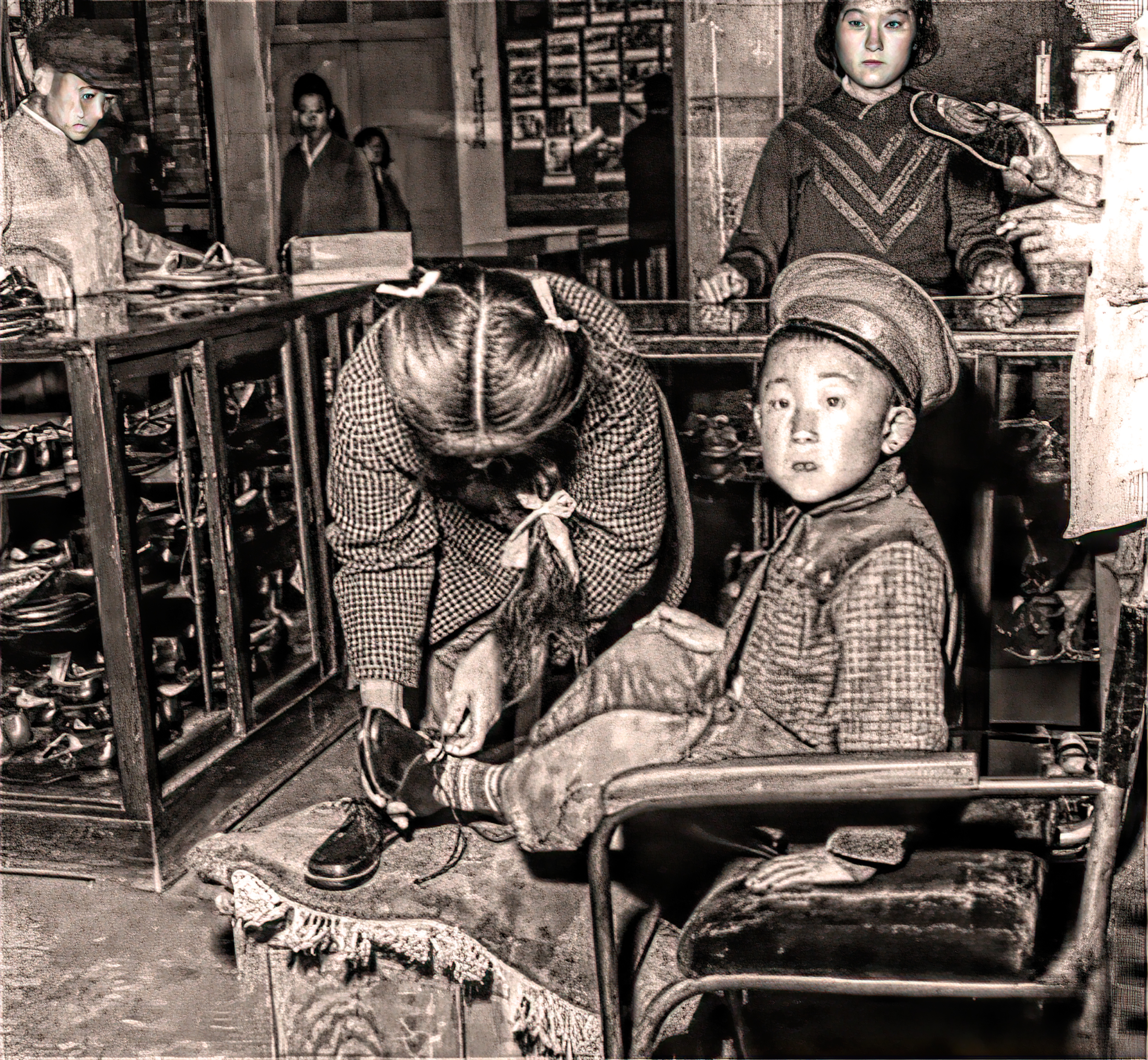 转载黑白老照片记录60年前的中国已运用图片ai放大到4k和自动上色ai