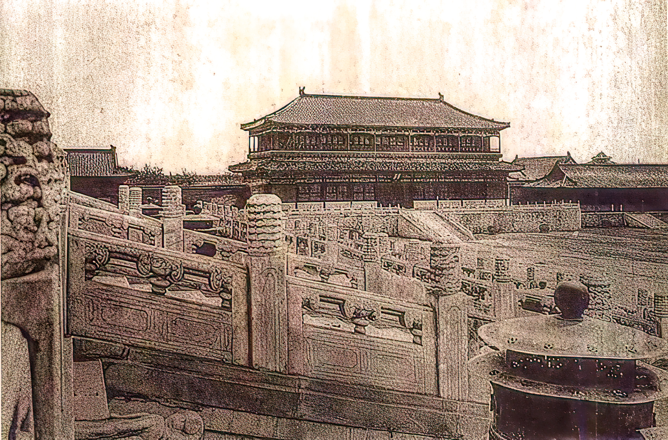 转载文章帝京旧影100年前故宫最珍贵的黑白图片集持续更新运用ai软件