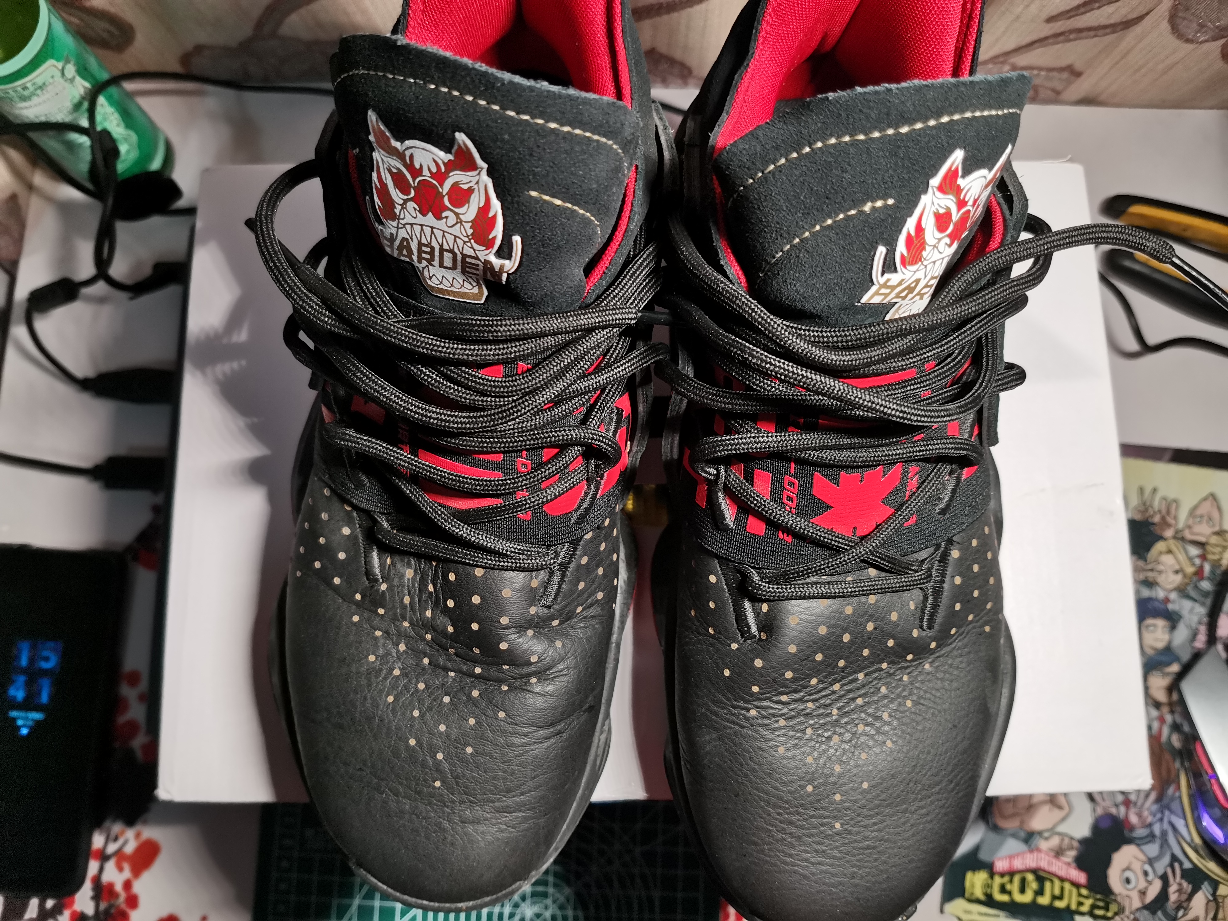 哈登4黑红配色开箱