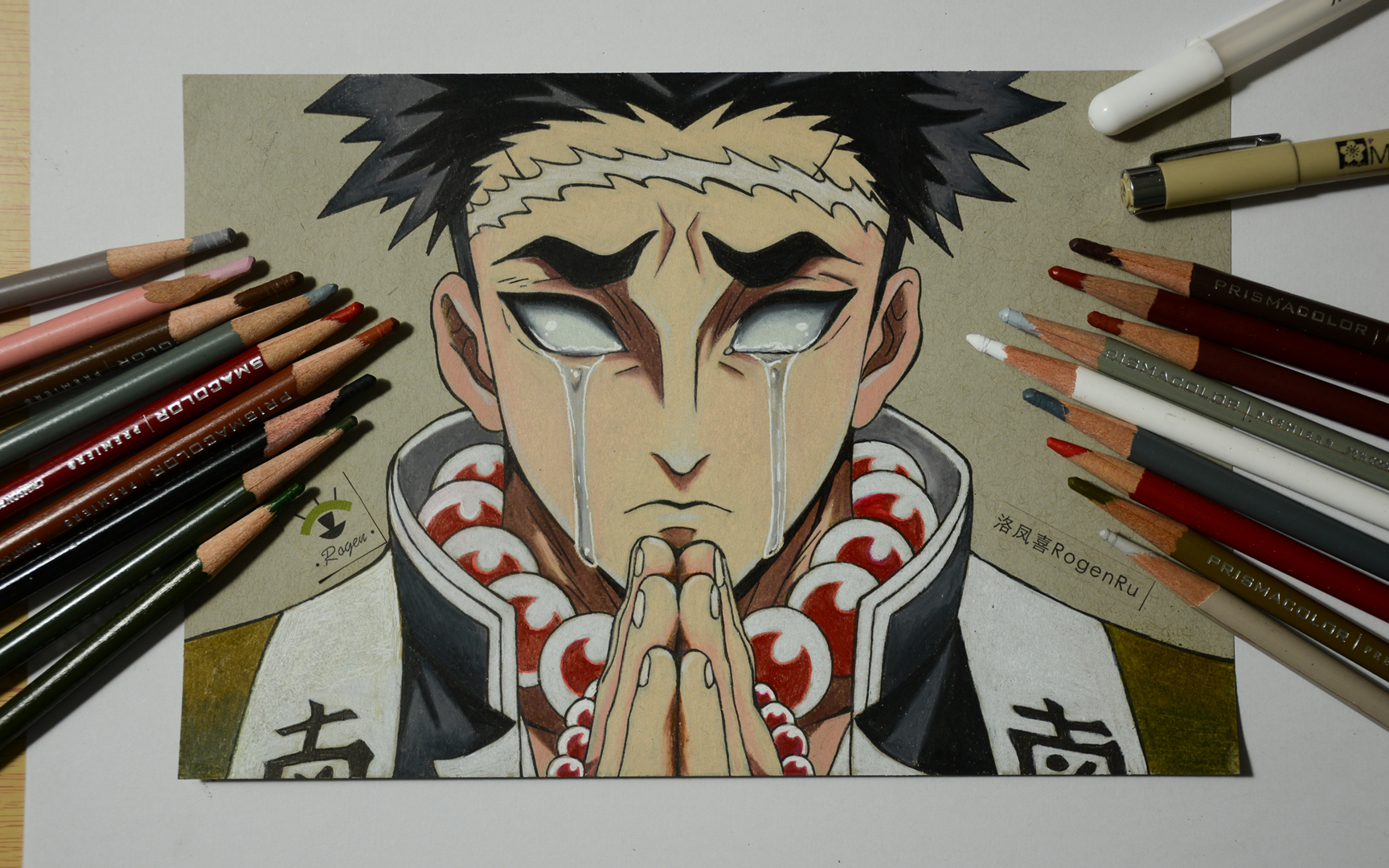 油性彩铅细腻画法:悲鸣屿行冥