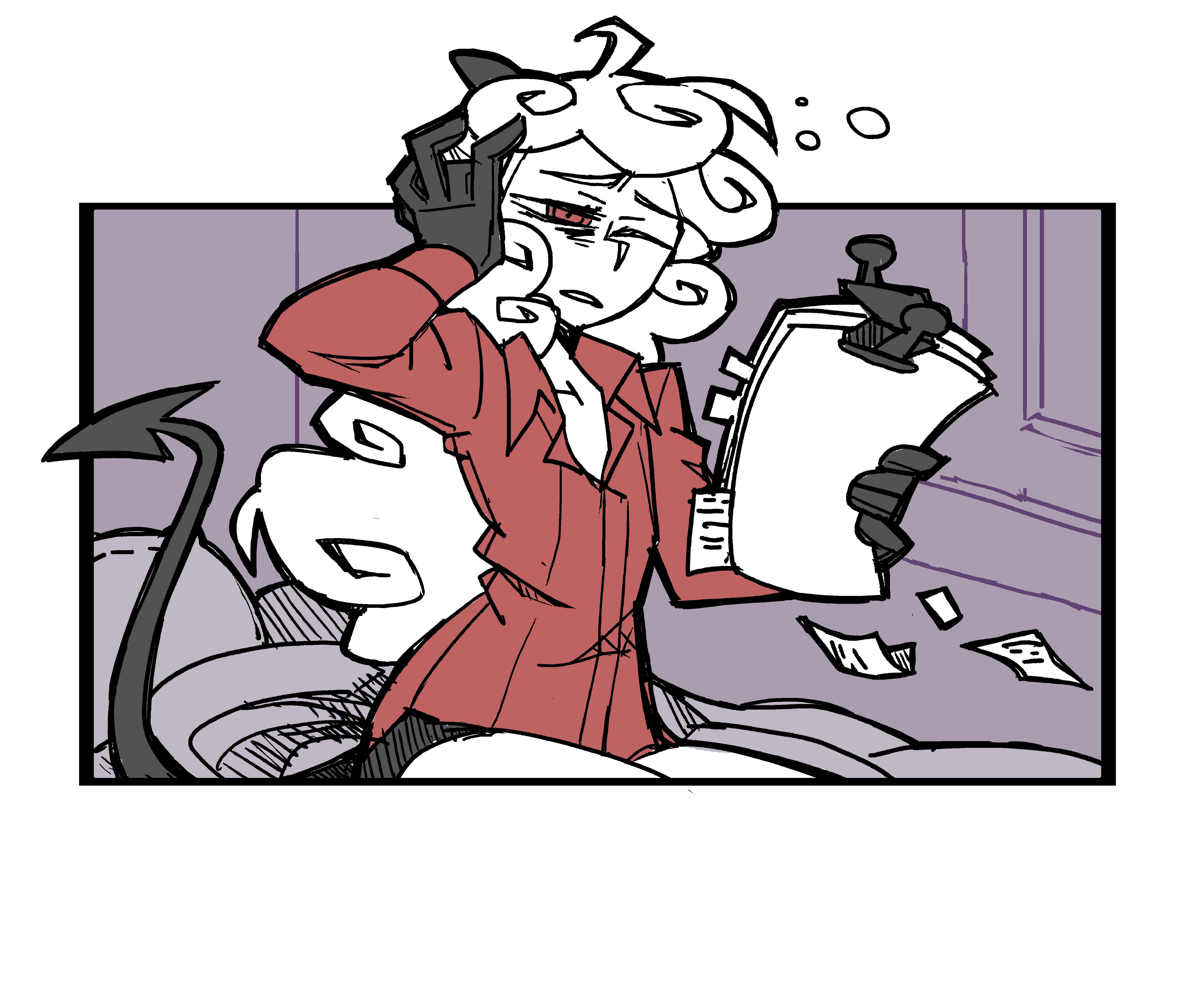 【漫画】helltaker #28 作者蓝鸟杂图