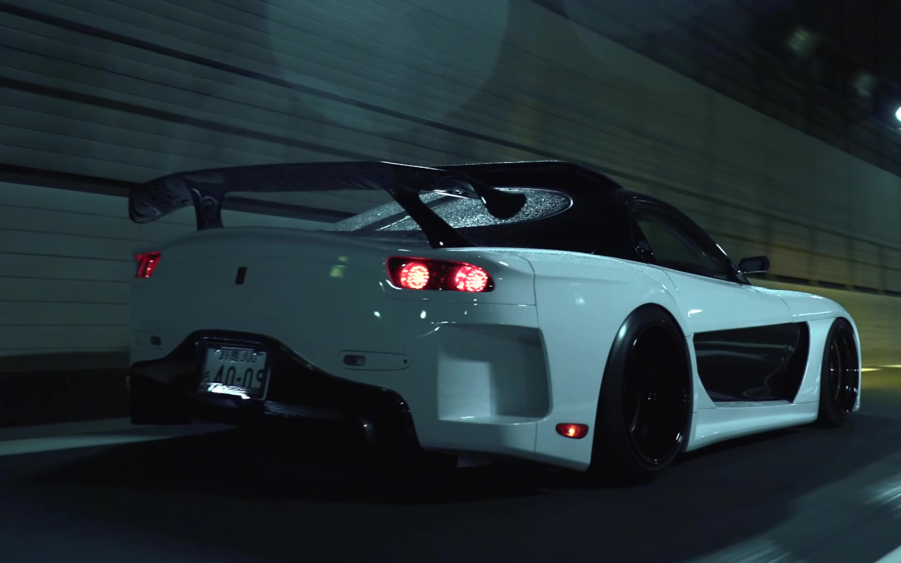 veilside mazda rx-7 _ osaka night run - naoto_s 4k