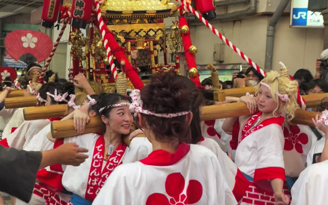 女轿夫！7.24大阪天神祭宵宫祭神舆巡行