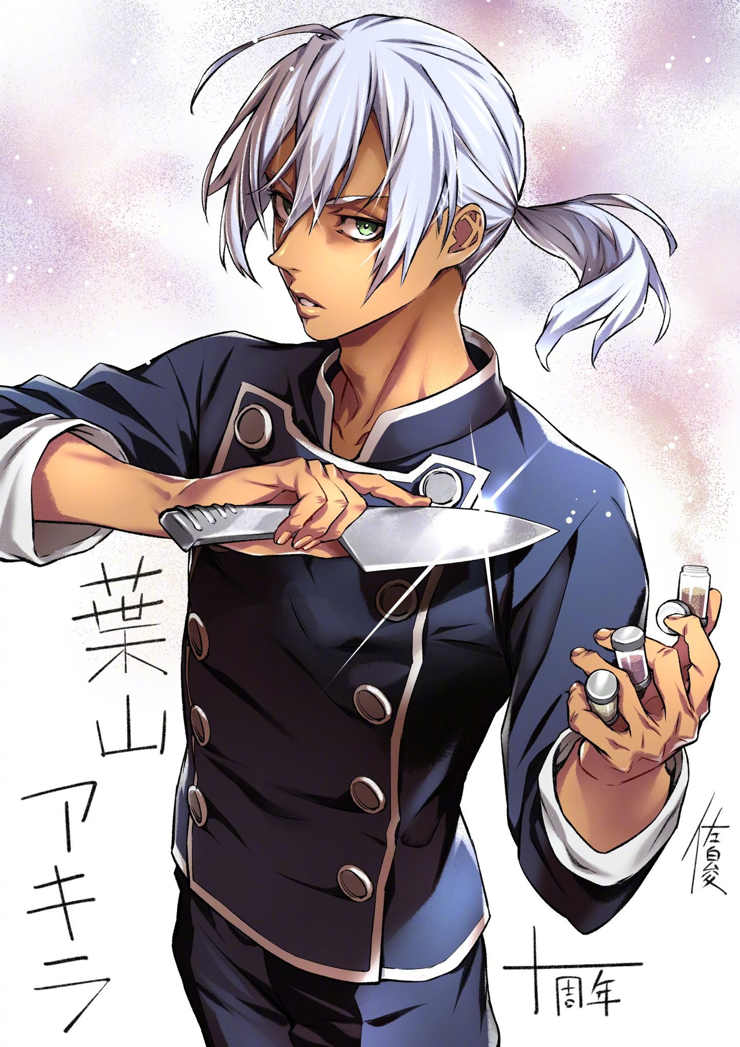 「食戟之灵」漫画家·佐伯俊 最新绘制的「食戟之灵」漫画10周年贺图
