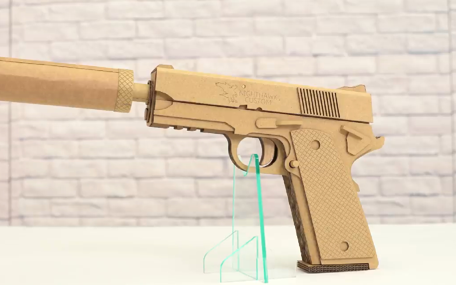 如何用纸板制作一把纸板玩具枪 纸板枪图纸下载手枪建模图纸手枪图纸