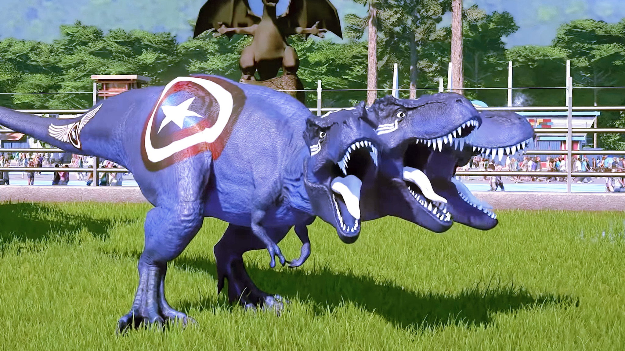 "3头"霸王龙(1)对决 玩具暴龙 ~ 侏罗纪世界进化