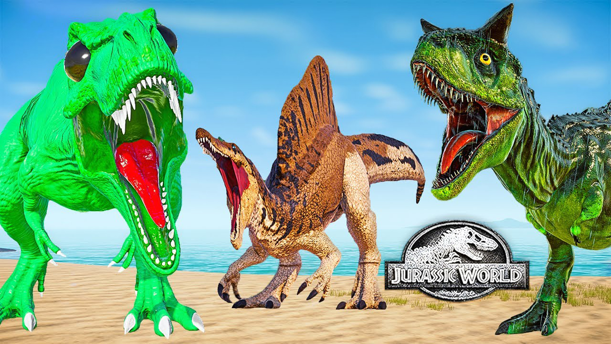 奥沙拉龙 vs 食肉牛龙,"外星"暴龙 ~ 侏罗纪世界进化