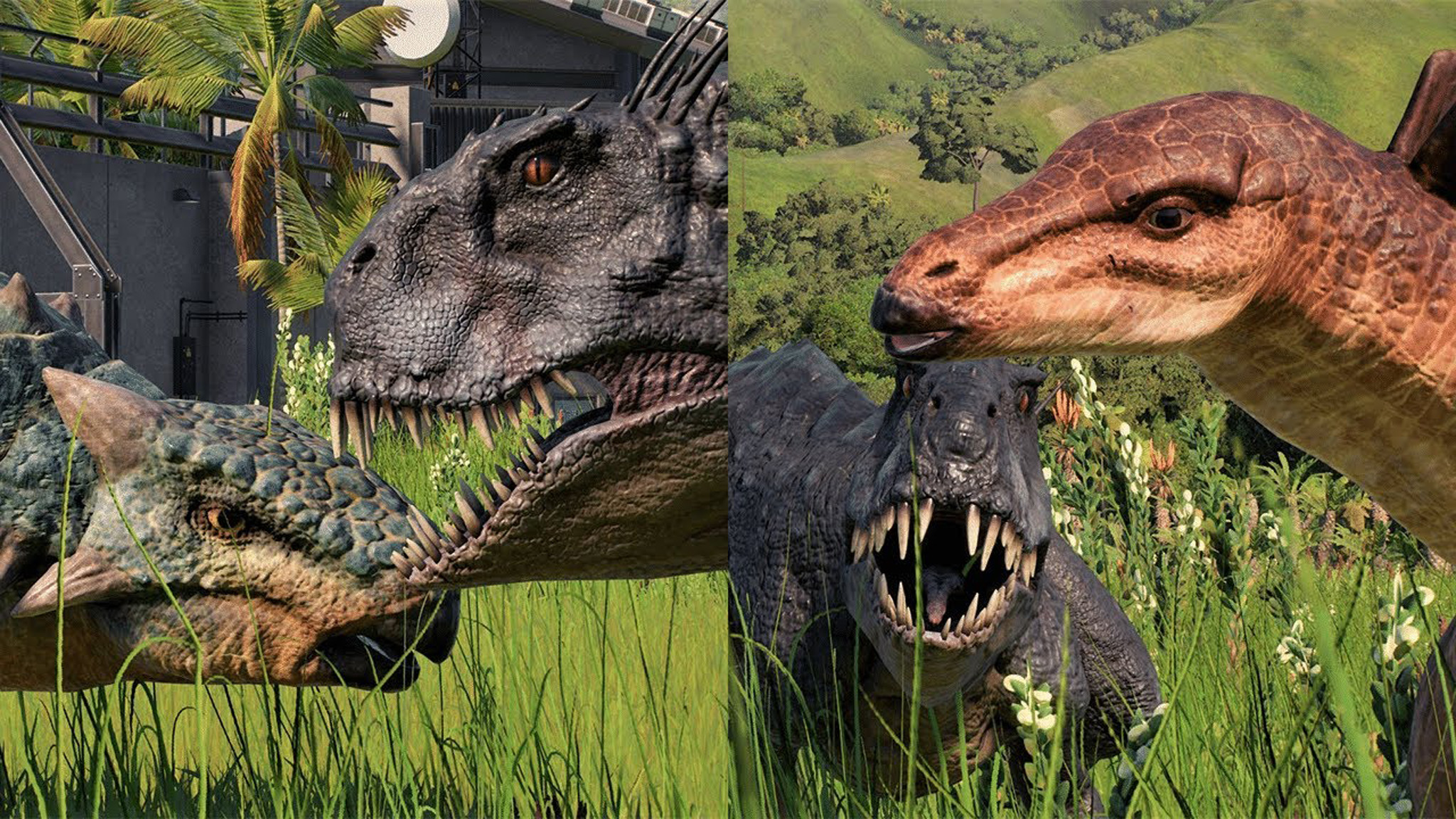 天蝎暴龙 vs 剑龙,"荆棘"甲龙 ~ 侏罗纪世界进化 2 代