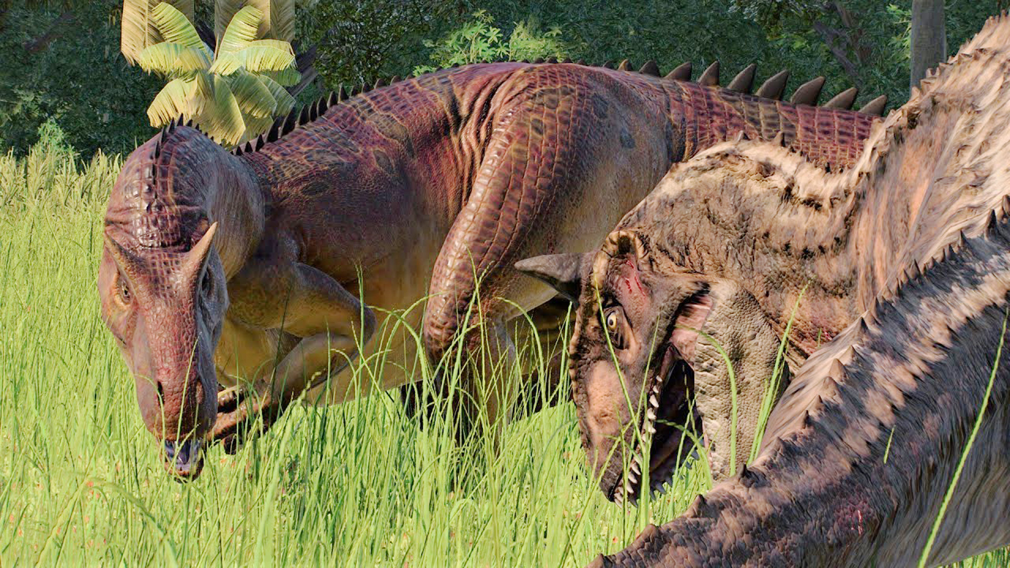 异特龙 vs toro 食肉牛龙 ~ 侏罗纪世界进化 2 代