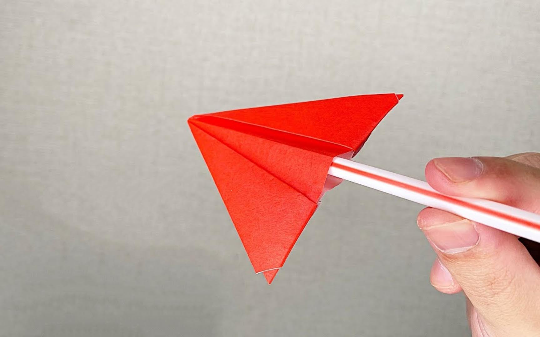 8090后小时候玩的纸飞机玩具你还记得吗,教你制作吸管纸飞机,回味童年