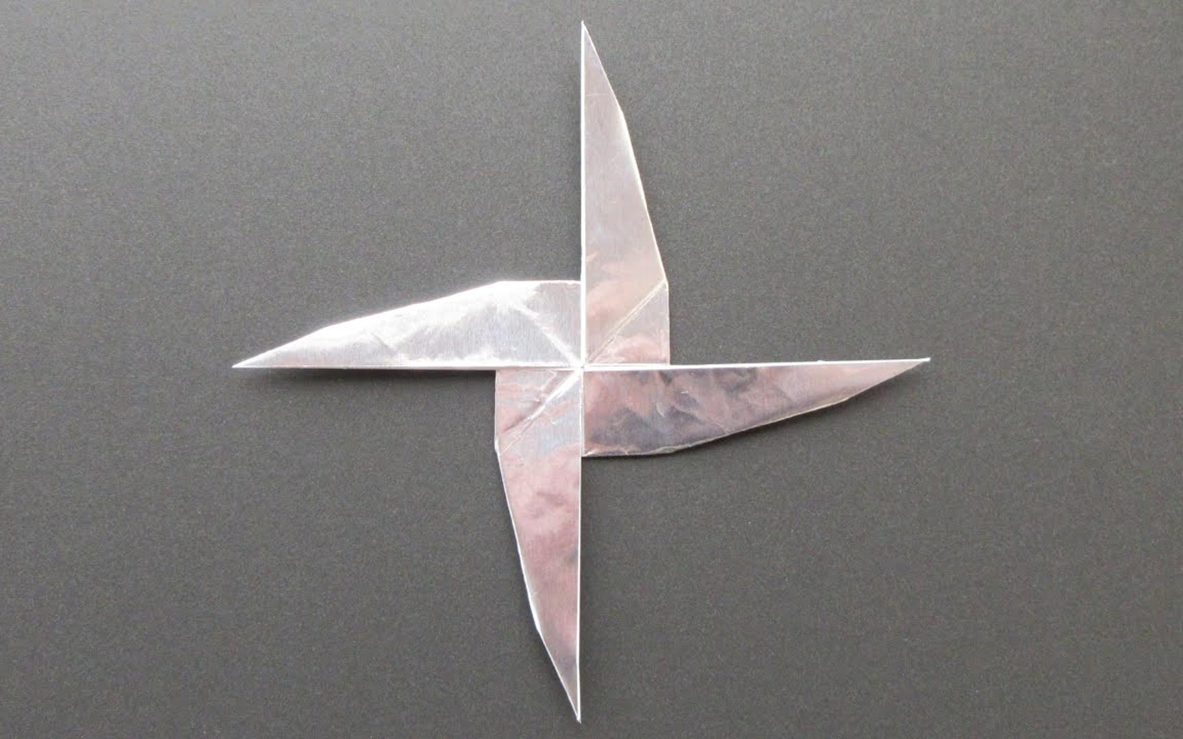 可以送朋友的手工玩具,教你折纸银色飞镖,飞得比纸飞机还远!