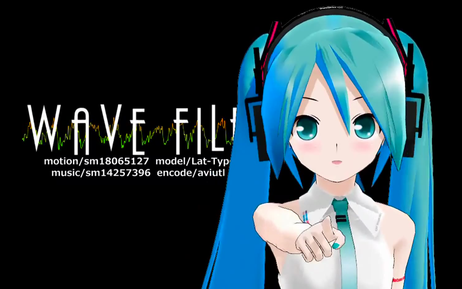 【mmd】最初纯味 可爱lat式miku酱「wavefile」固定镜头