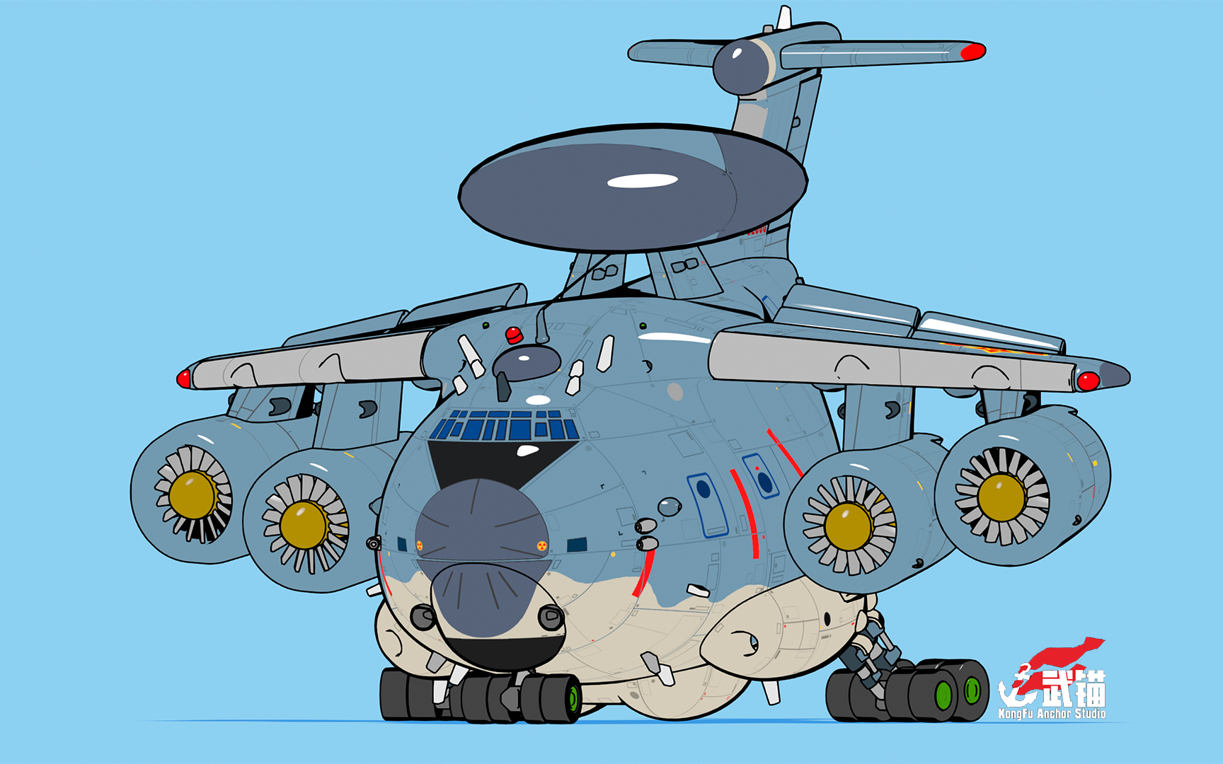 武锚q版飞机系列开启,空警2000来啦