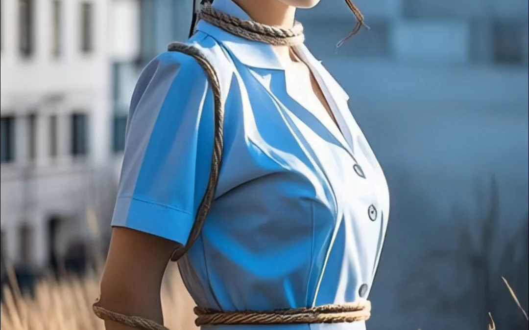 被五花大绑的美女护士在刑场上身中数枪英勇就义