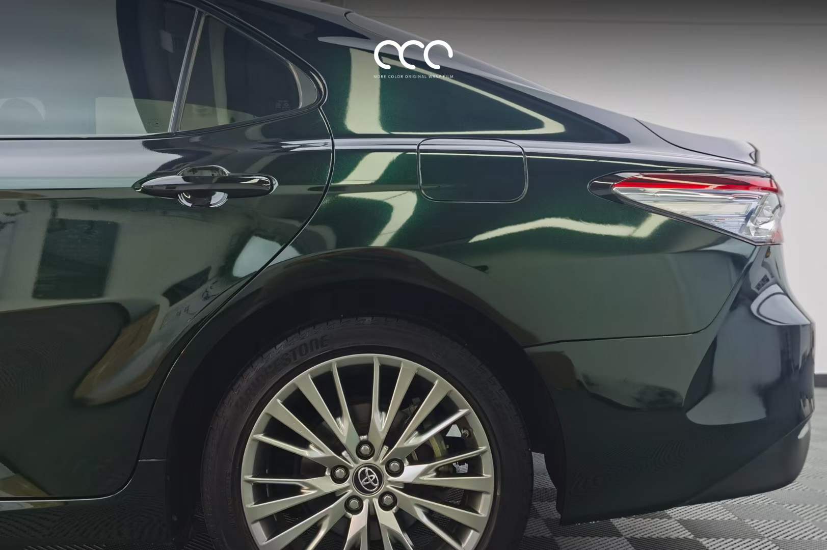 丰田凯美瑞全车贴膜漫彩改色膜pet 祖母石绿典藏版 - acfun弹幕视频网