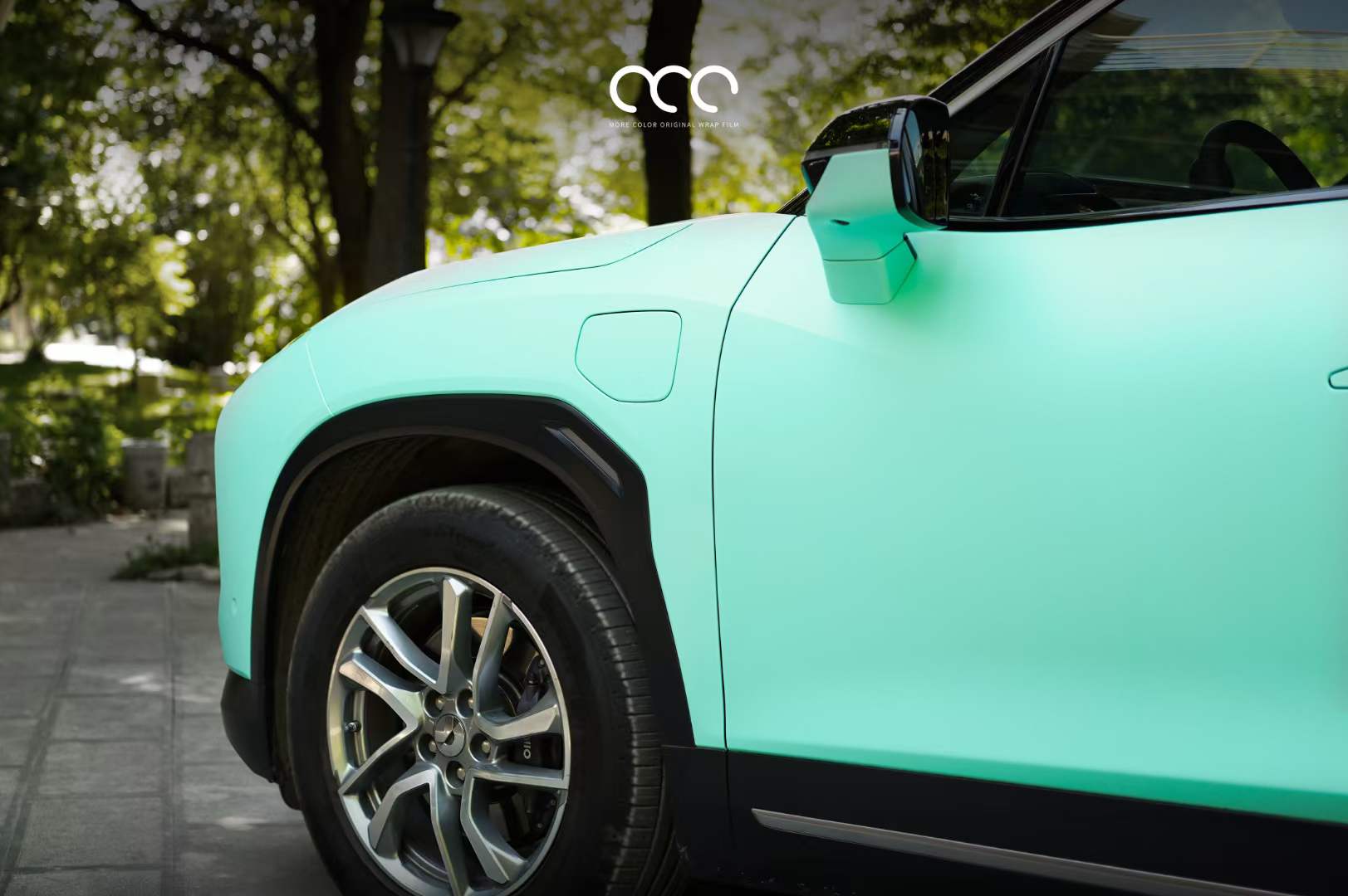 蔚来es6汽车贴膜漫彩改色膜pet超亚薄荷绿