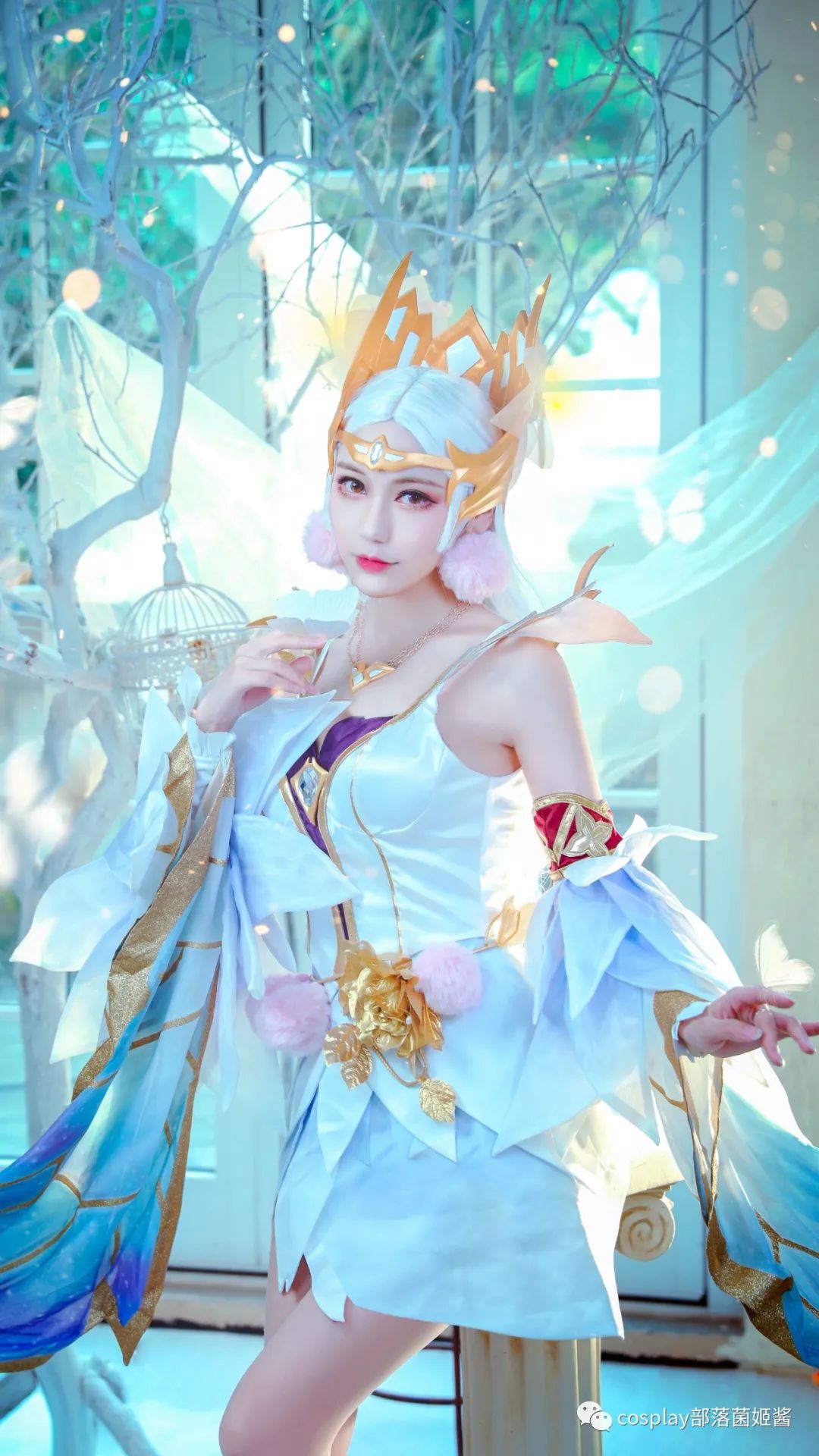 cos:王者荣耀貂蝉金色仲夏夜之梦cos正片@彩芸