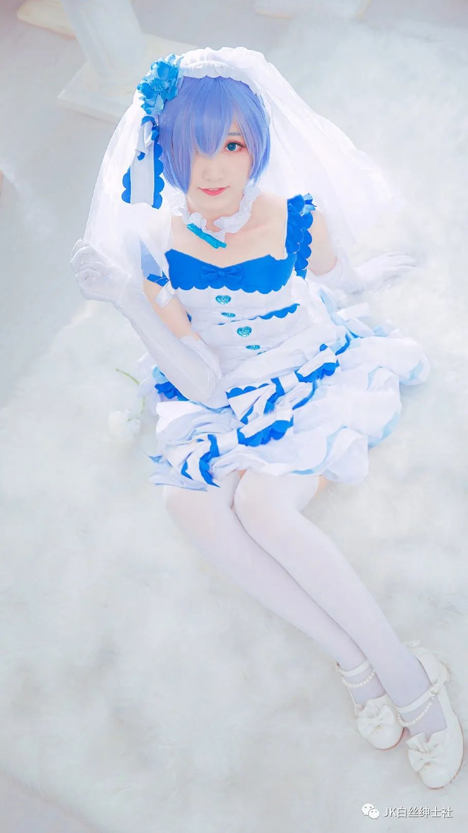 cos:纯白婚纱蕾姆cos正片@纸牌儿