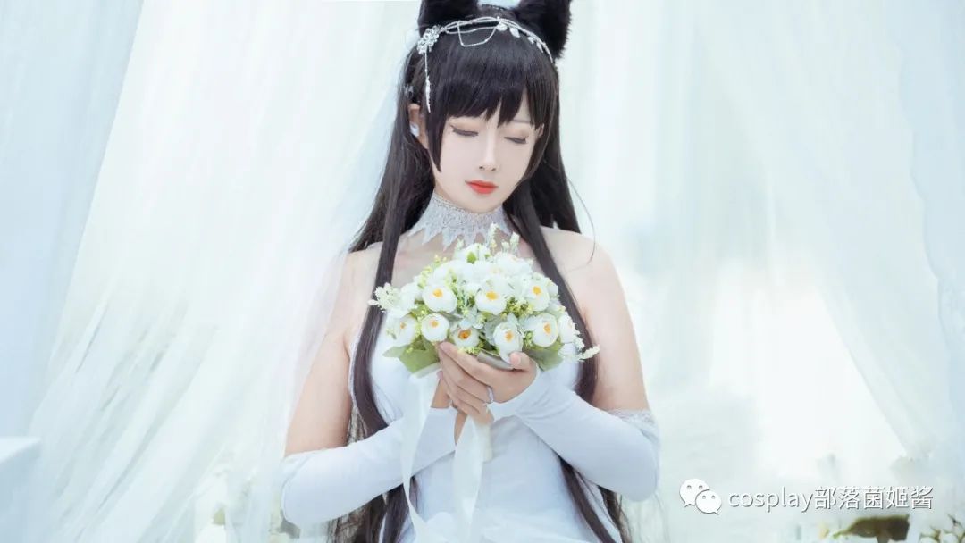 cos:碧蓝航线爱宕犬花嫁cos正片@杰西恩 