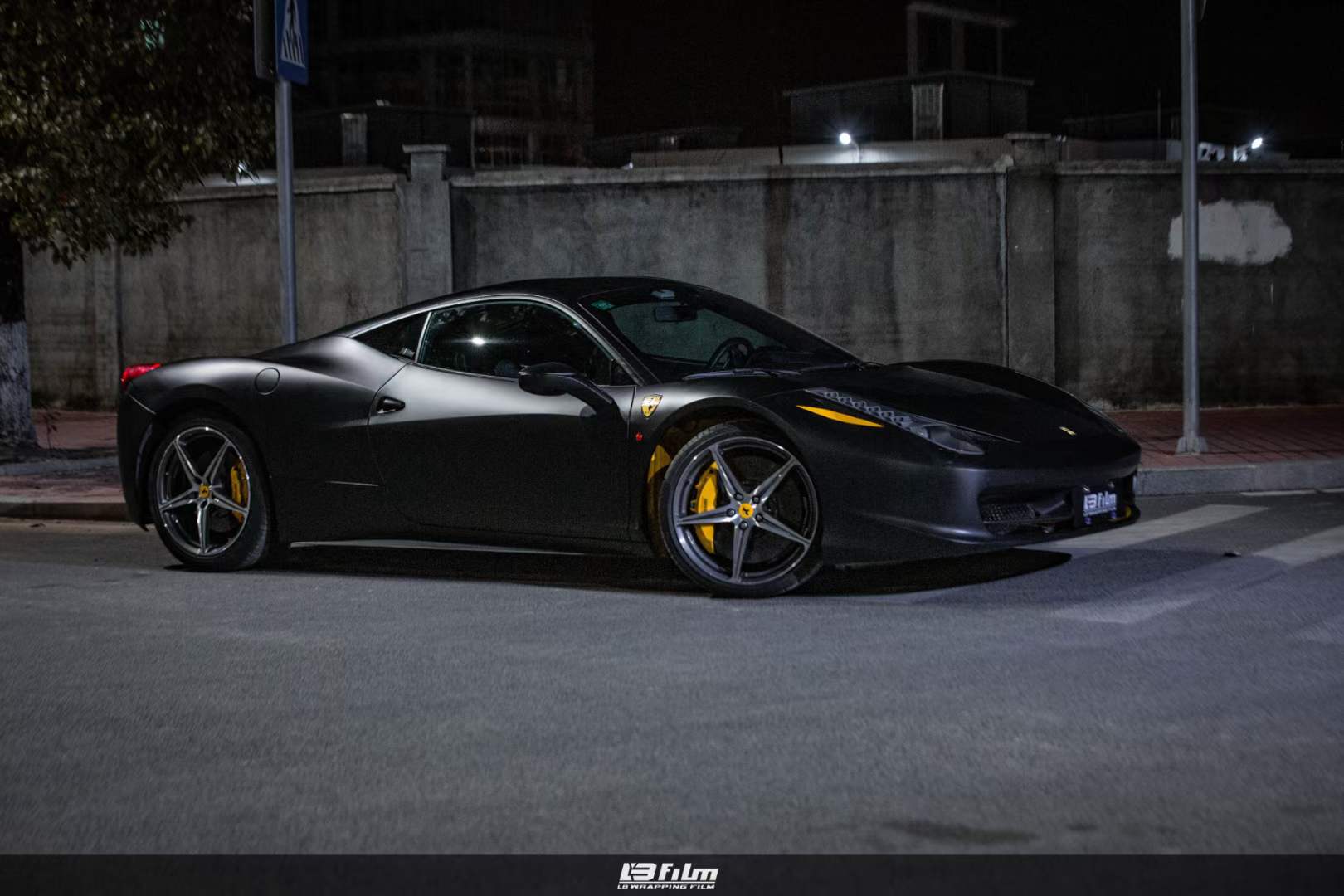 lbfilm改色膜:法拉利-458-亚光黑