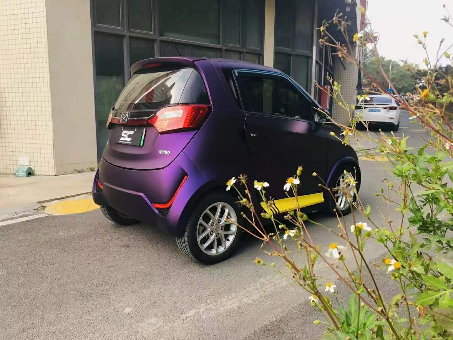 众泰e200汽车sc改色膜幽灵金属魅惑紫 - acfun弹幕视频网 - 认真你就