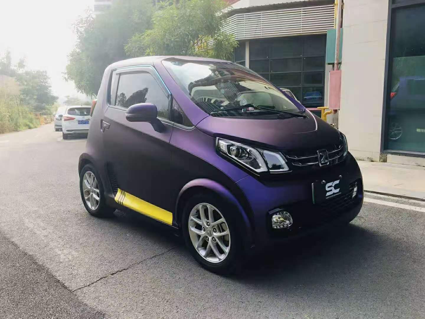 众泰e200汽车sc改色膜幽灵金属魅惑紫 - acfun弹幕视频网 - 认真你就