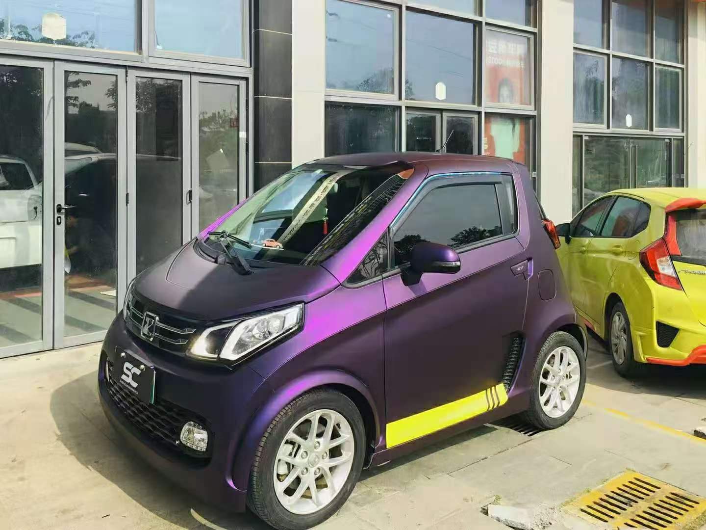 众泰e200汽车sc改色膜幽灵金属魅惑紫 - acfun弹幕视频网 - 认真你就