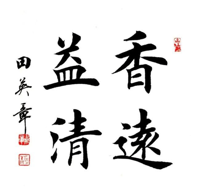 精选田英章四字楷书作品欣赏,这种美大家都能欣赏,却很难写出来