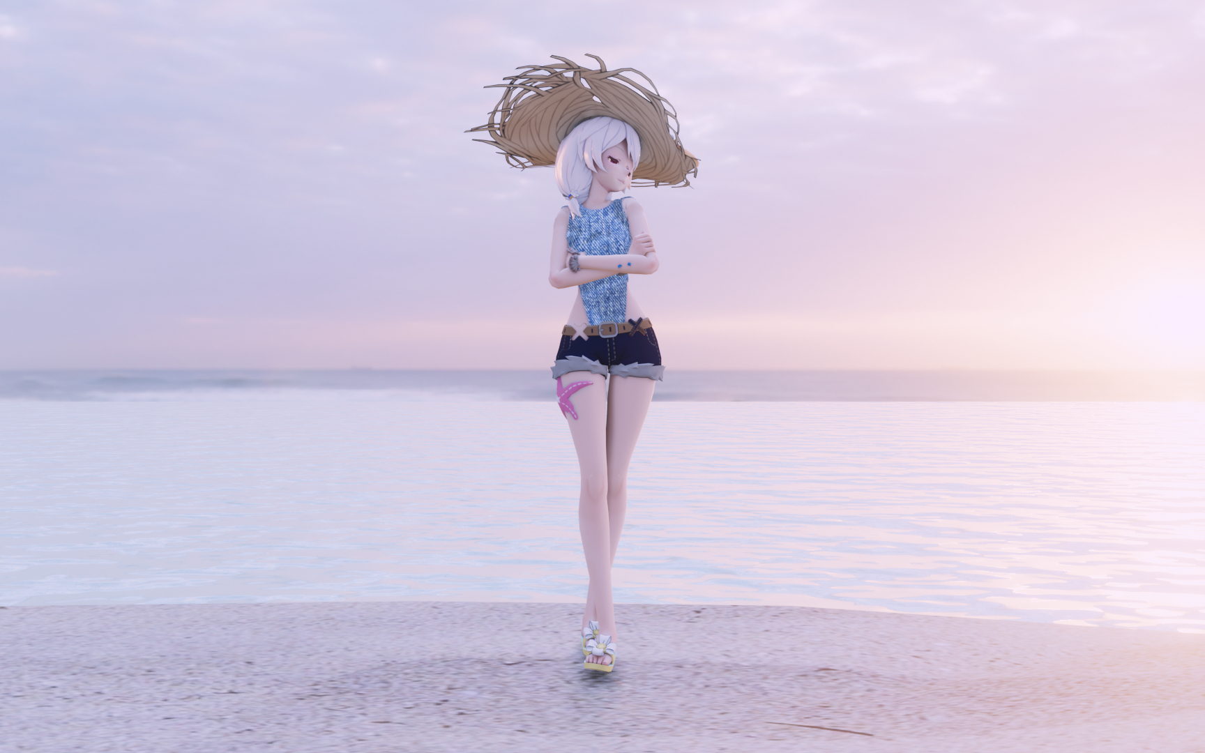 【崩坏3/德丽莎/mmd】学园长的新泳装喜欢吗