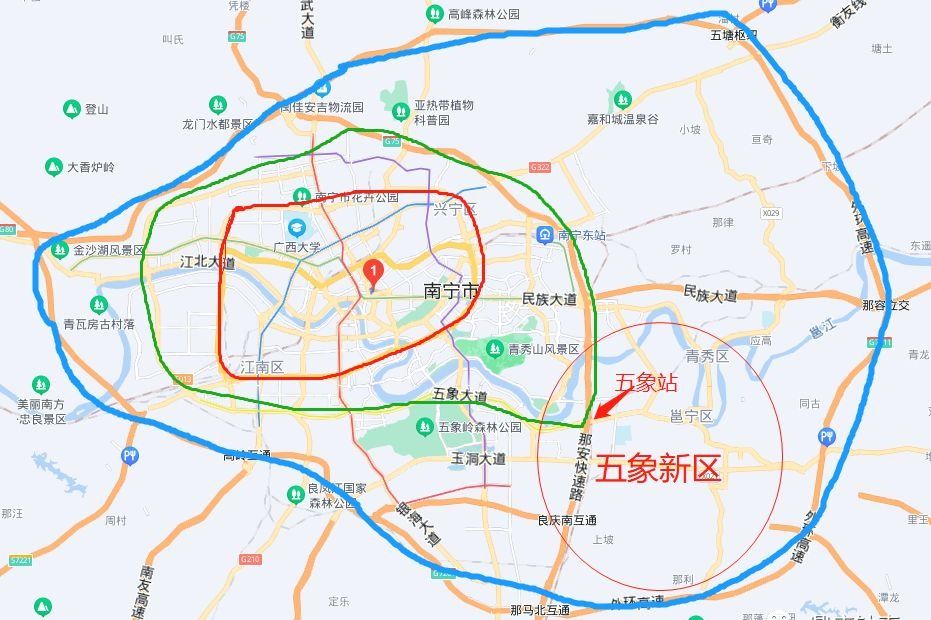 南宁绕城环道地图图片