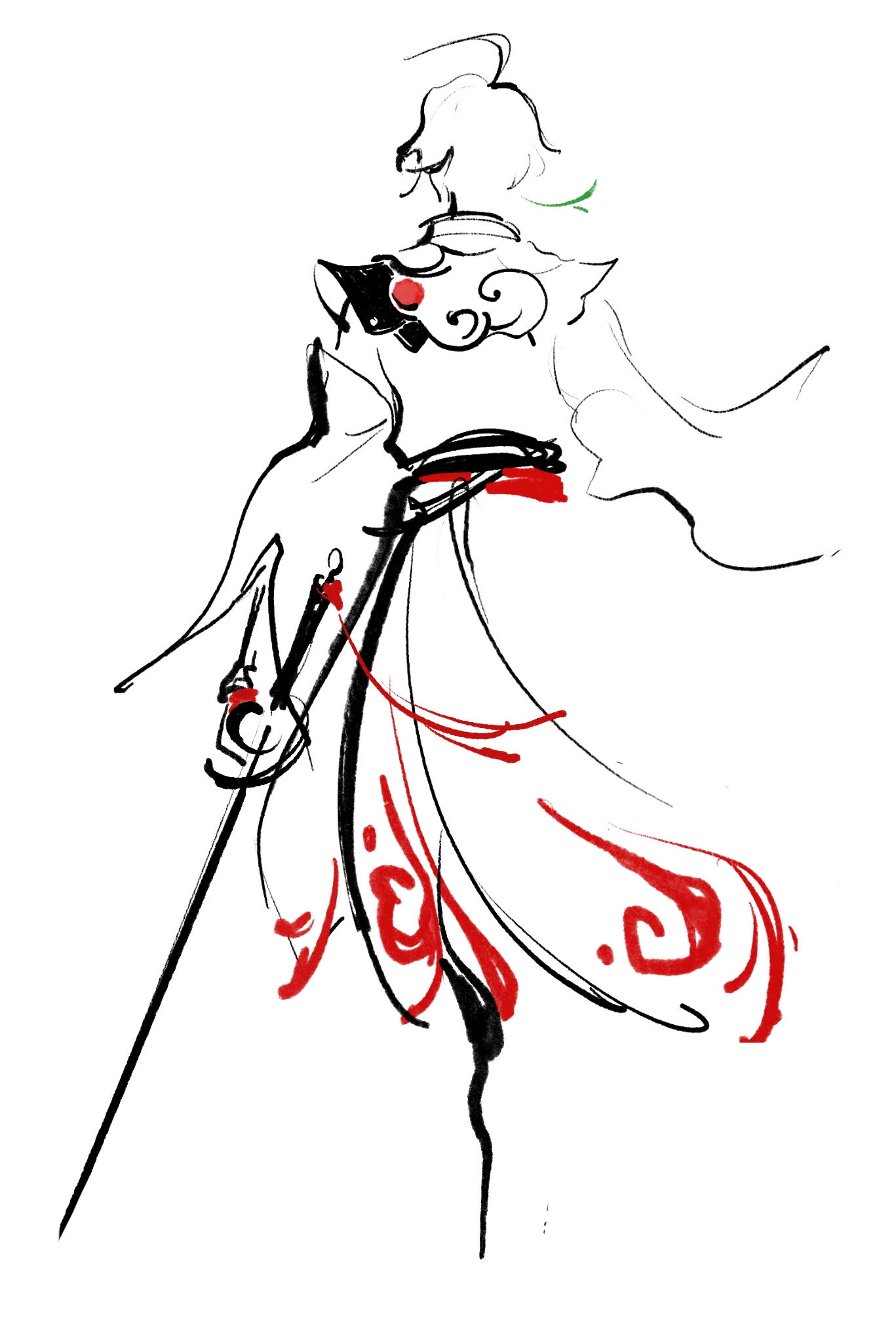 简笔画凤求凰李白