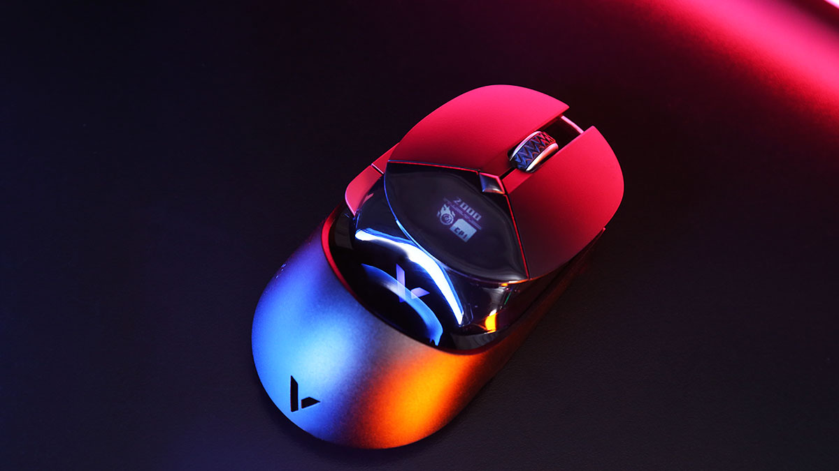 雷柏vt960赛博朋克版双模无线rgb游戏鼠标图赏