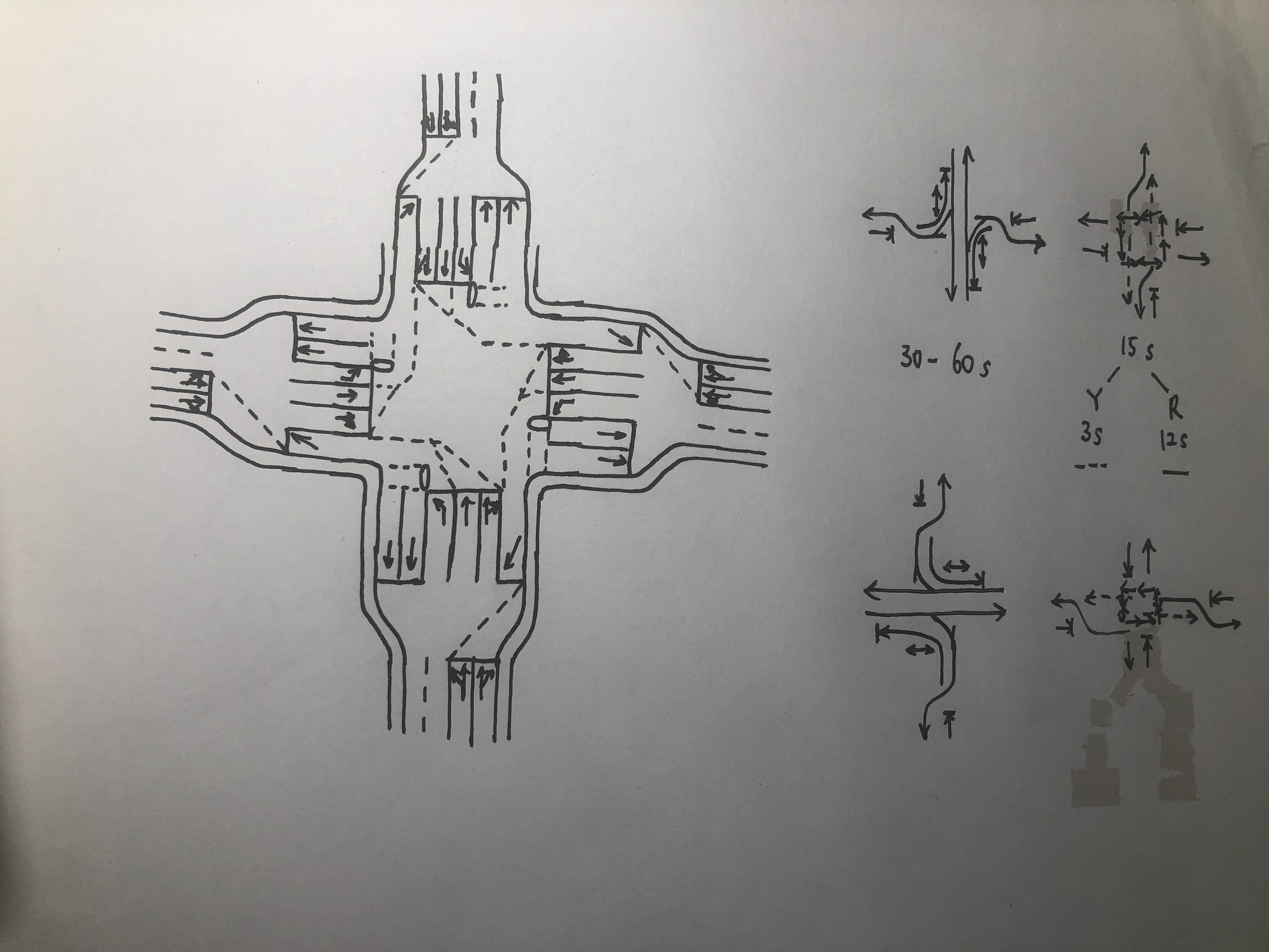 六车道路口增大通勤量探索
