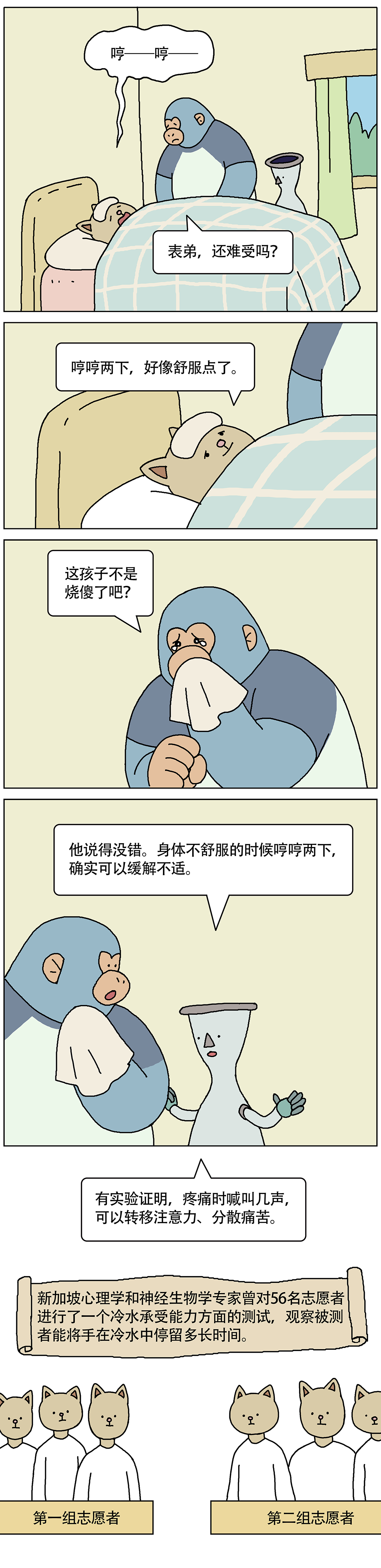 生病的时候，哼哼几声就好多了？