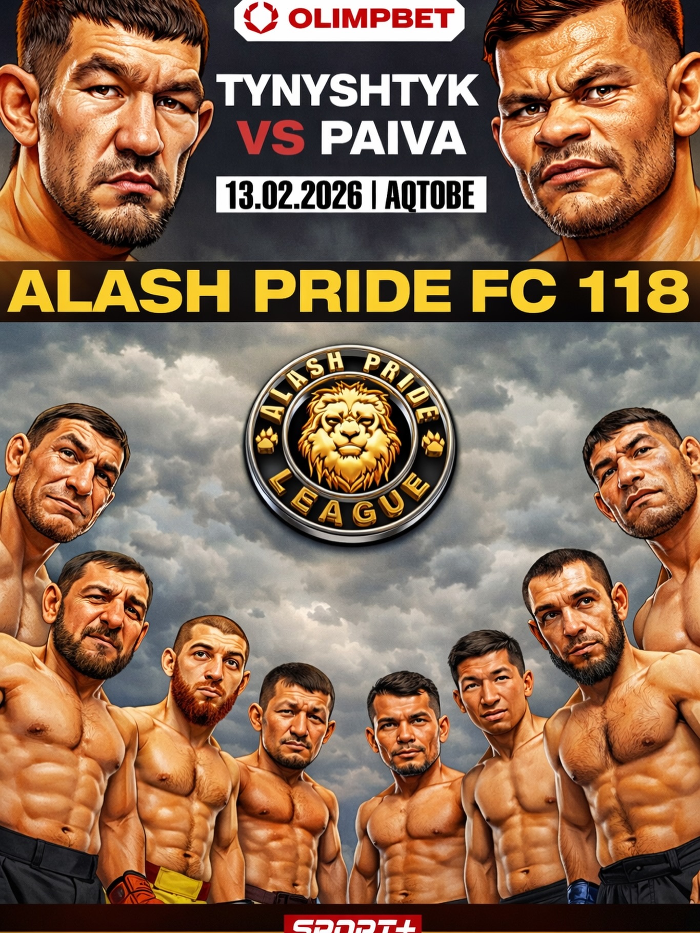 2026年2月13日ALASH PRIDE 118 - 战卡[赛后视频] ALASH PRIDE FC 118 | Актобе