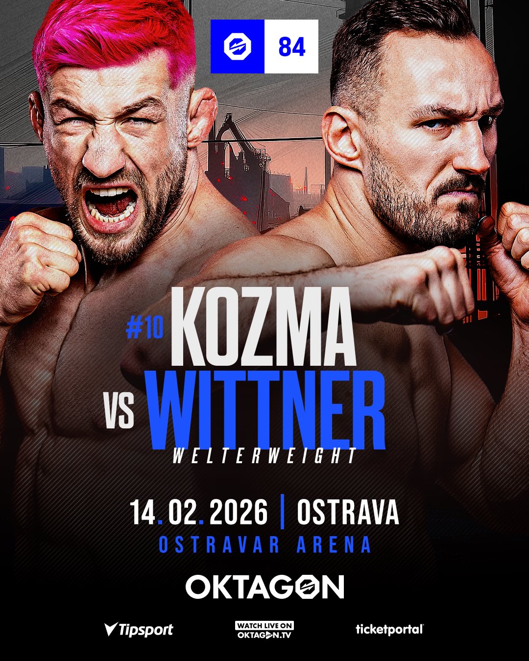 2026年2月15日OKTAGON 84 – 直播[赛后视频] Paradeiser vs. Brito | Oktagon MMA