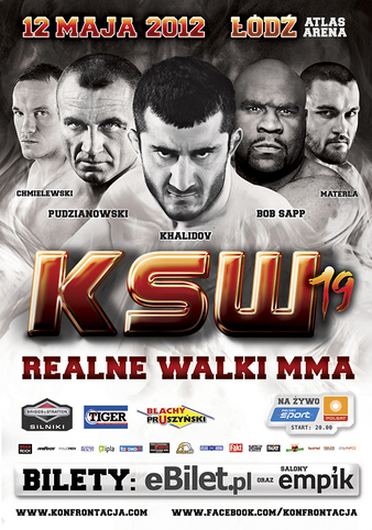 2012年5月13日KSW 19 – 战报[赛后视频] Sapp vs. Pudzianowski | Konfrontacja Sztuk Walki