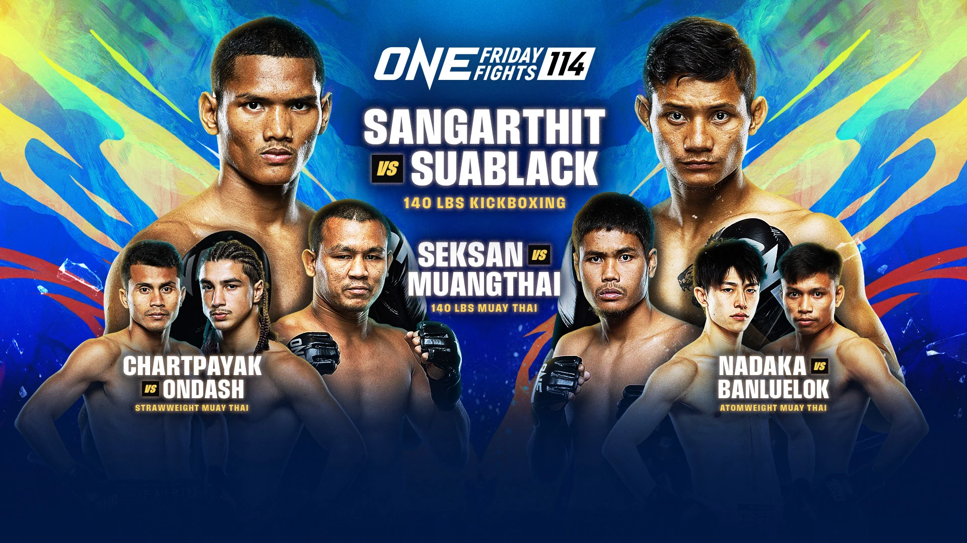 2025年6月27日ONE周五格斗夜114 – 直播[全程视频] ONE Friday Fights 114 | Sangarthit vs. Suablack – Jun 27
