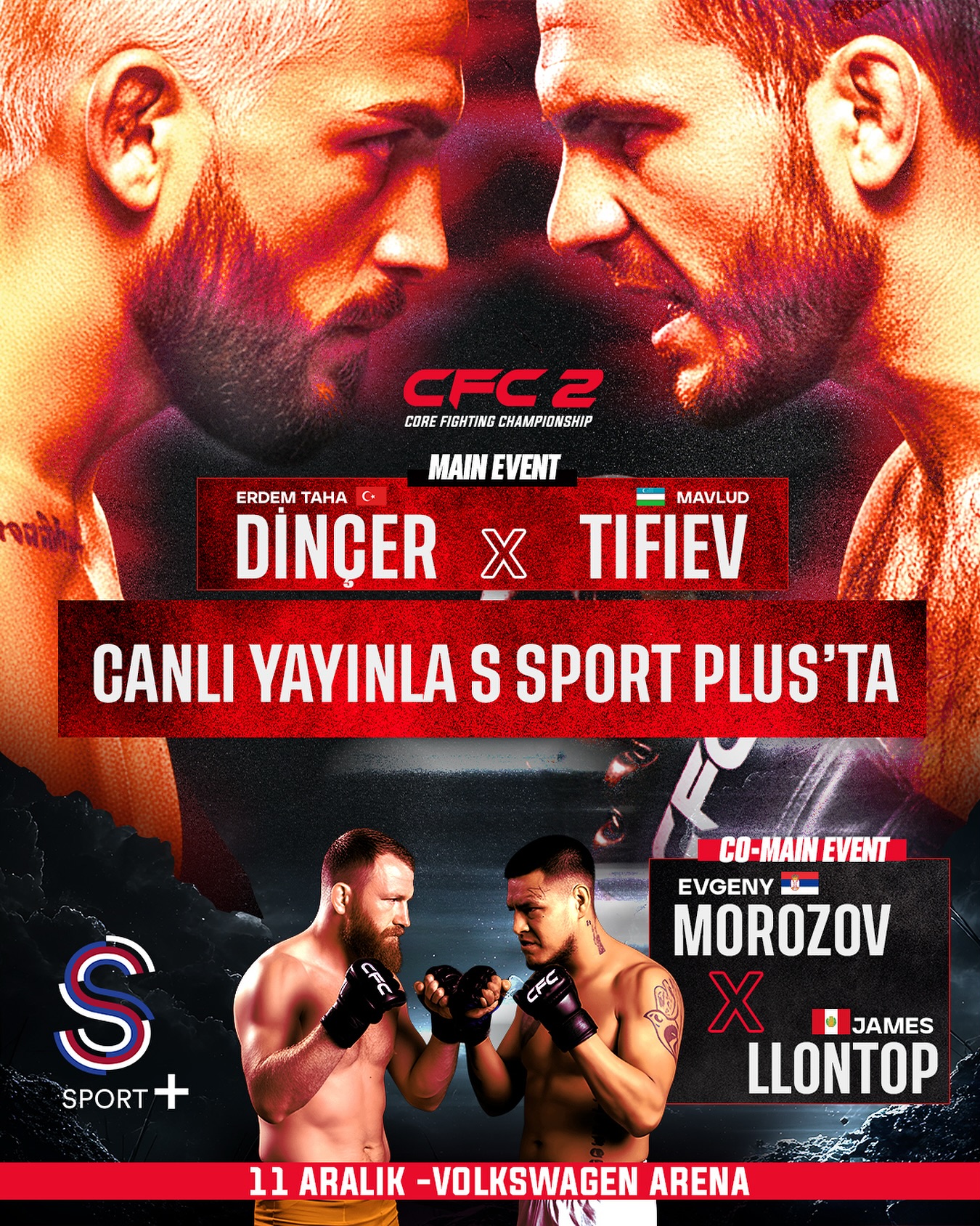 2025年12月12日Core FC 2 – 战报[赛后视频] Dincer vs. Tifiev | Core Fighting Championship