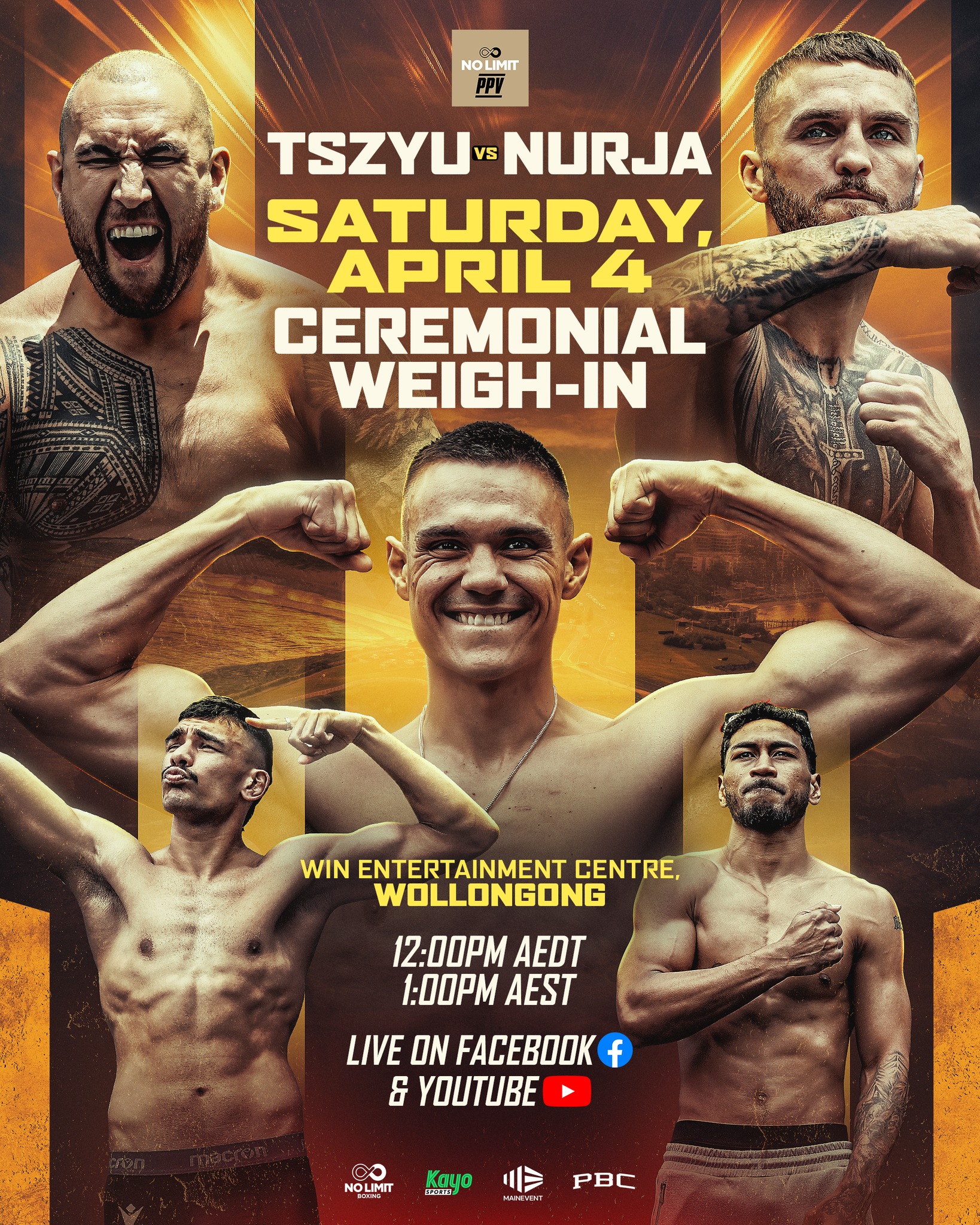 2026年4月5日NO LIMIT ON FOX职业拳赛 – 战卡[赛后视频] TIM TSZYU Vs. DENIS NURJA | No Limit On PPV-图片2