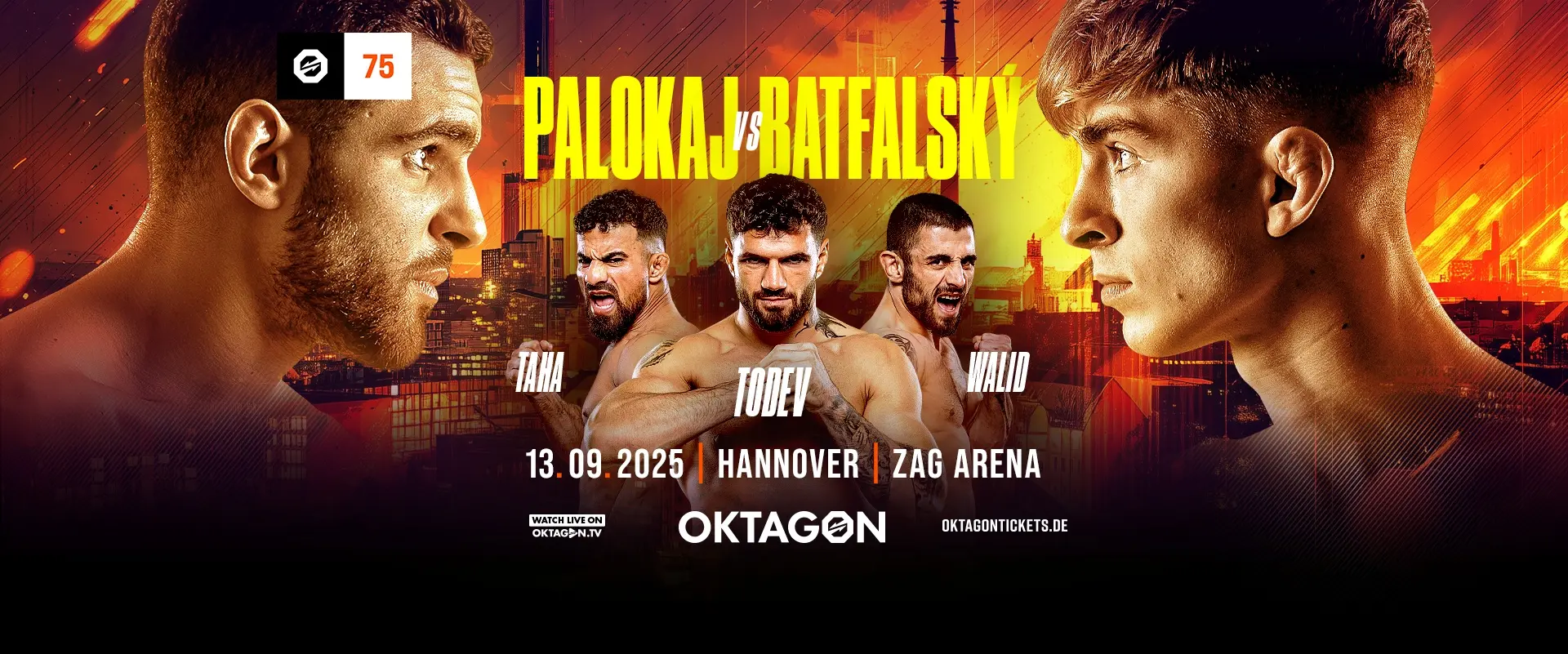 2025年9月14日OKTAGON 75 - 战卡[赛后视频] Palokaj vs. Batfalsky | Oktagon MMA