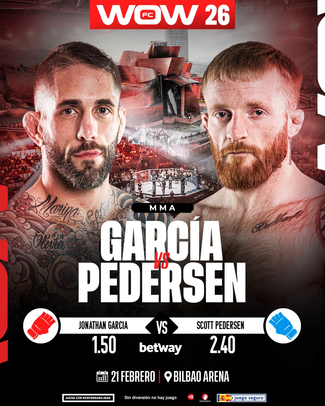 2026年2月22日WOW 26 Bilbao – 战卡[赛后视频] Garcia vs. Pedersen – Feb 21 | Way of Warrior FC-图片3