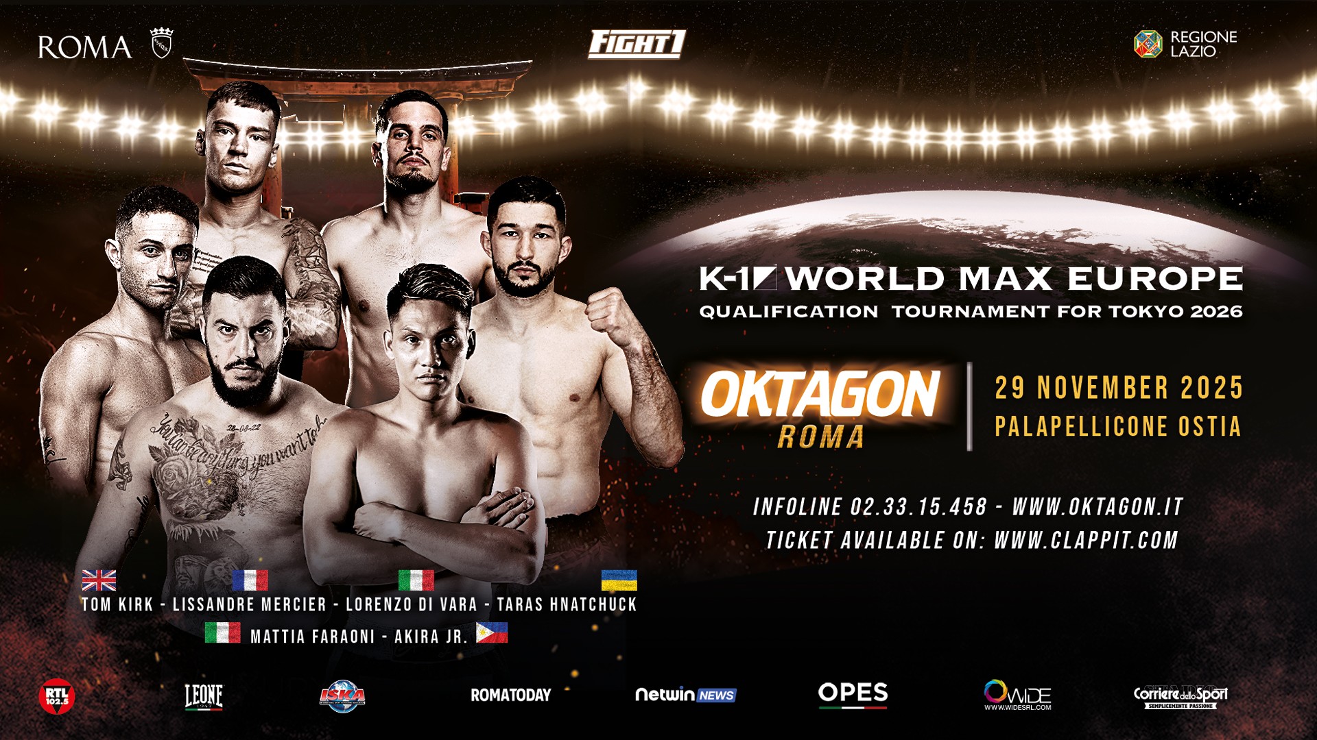 2025年11月29日OKTAGON ROMA 2025 & K-1 WORLD MAX EUROPE [赛后视频] Fight1 Promotion