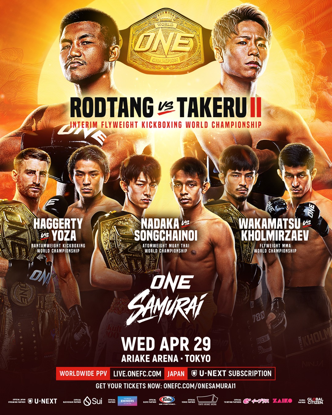 ONE Samurai 1: Rodtang vs. Takeru Ⅱ – watch online from Tokyo’s Ariake Arena on Wednesday, April 29 2026 – live broadcast and video-图片1