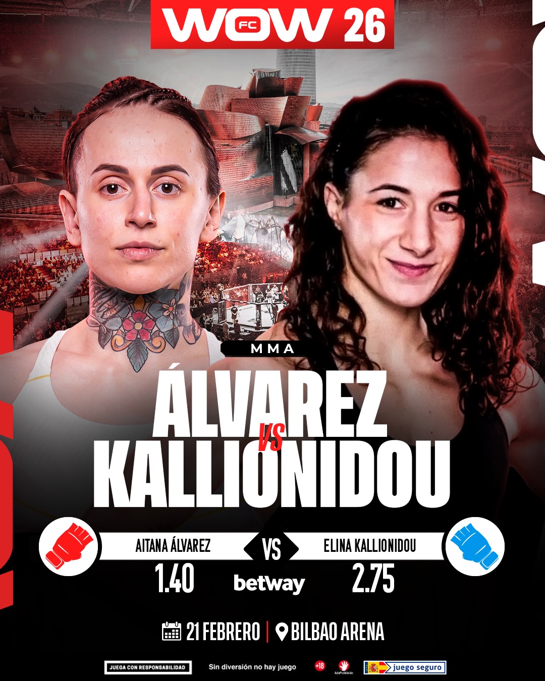 2026年2月22日WOW 26 Bilbao – 战卡[赛后视频] Garcia vs. Pedersen – Feb 21 | Way of Warrior FC-图片3
